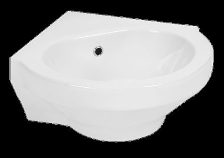 Betta Corner / WX0108A - White 560x595mm Wall Hung Basin