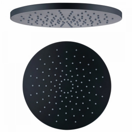 Meissen Edge Miela MMSRR1B 245mm Round Shower Head Double Black