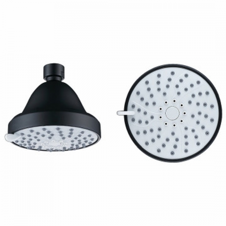 Meissen Edge Vos Shower Head 100mm 3 Function Double Black MVSRR3B