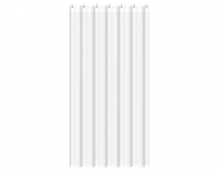 Shower Curtain PVC White with Hooks