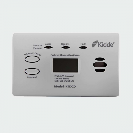 Carbon Monoxide Alarm with Digital Display Battery-Powered