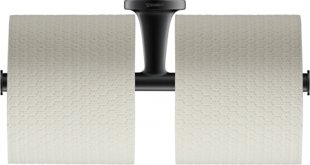 Duravit Starck T 0099384600 Matt Black Paper Holder Double