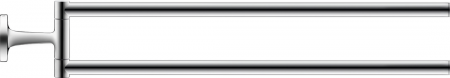 Duravit Starck T 0099411000 Chrome Towel Holder incl 2 Swivel Arms