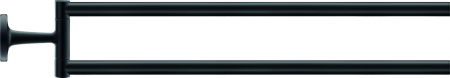 Duravit Starck T 0099414600 Matt Black Towel Holder incl 2 Swivel Arms