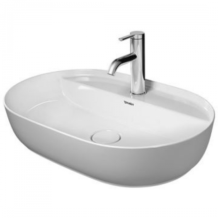 Duravit Luv Basin 038060 600mm Oval C/Top Mixer in front