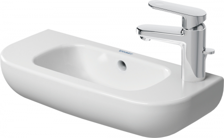Duravit D-Code 070650 00 082 White 500x220mm Wall Hung Basin TH Right