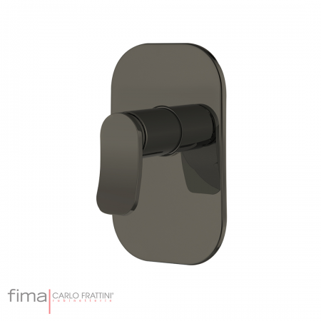 Fima Flo F3809X1CN Bath/Shower Mixer Conc FinSet Black Chrome