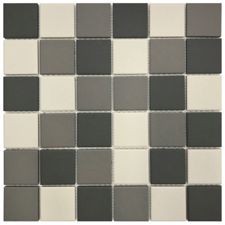 Global Stone GS-CR043 White Mid Dark Full Bodied Mosaic 306x306mm