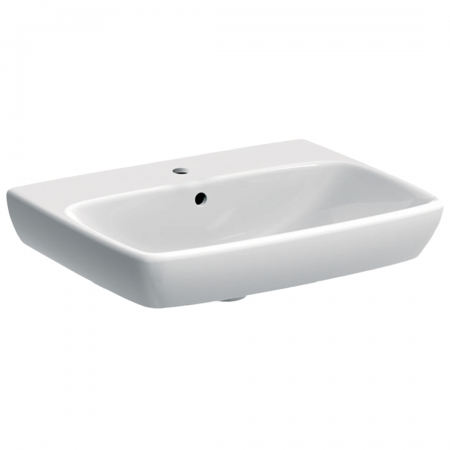 Geberit Selnova Square 500.290.01.1 Basin 55cm One Tap Hole Wall Hung