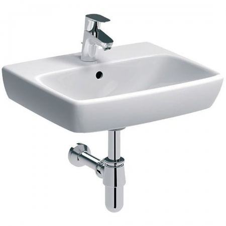 Geberit Selnova Square 500.310.01.1 Basin 50cm One Tap Hole Wall Hung