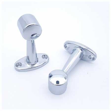 HALCAST 061 - Chrome 2-Piece Towel Rail Bracket Set incl Fixation Set