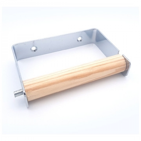 HALCAST 135 - Chrome Paper Holder / Wood Roller incl Fixation Set