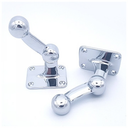 HALCAST 156 - Chrome 2-Piece Double Towel Rail Bracket Set incl FixSet