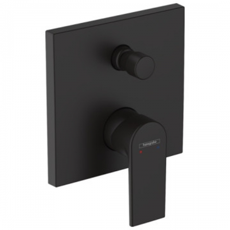 HGR Vernis Shape 71468-670 Bath/Shower Diverter Mixer Matt Black