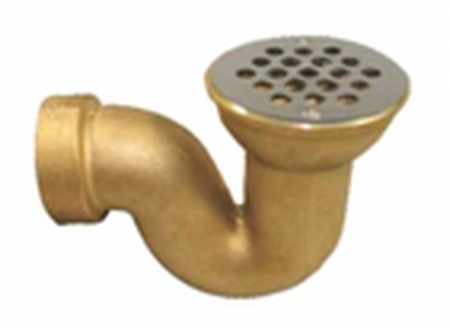 HnC Shower Trap Brass 1 1/2
