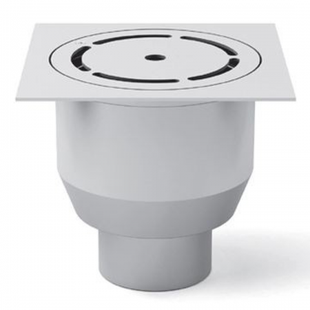 HB 200 VNW Vertical 100mm S/S FL/Drain Square Top