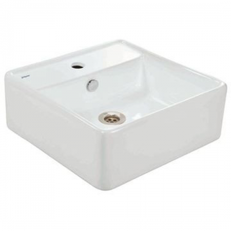 Jaquar Continental CNS-WHT-905 Basin CT Square O/F 1TH 410mm White
