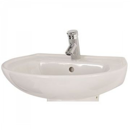 Lecico Atlas Basin 550x470mm White One Tap Hole