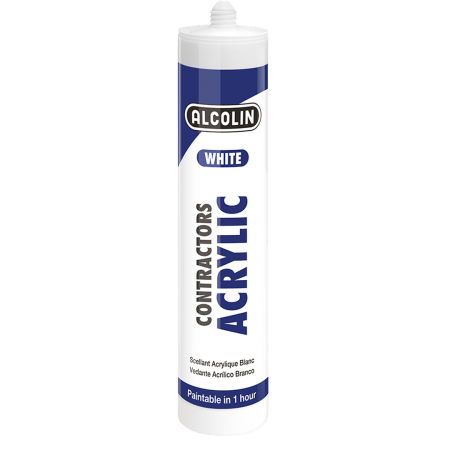 Alcolin 260ml White Contractors Acrylic Silicone in Tube