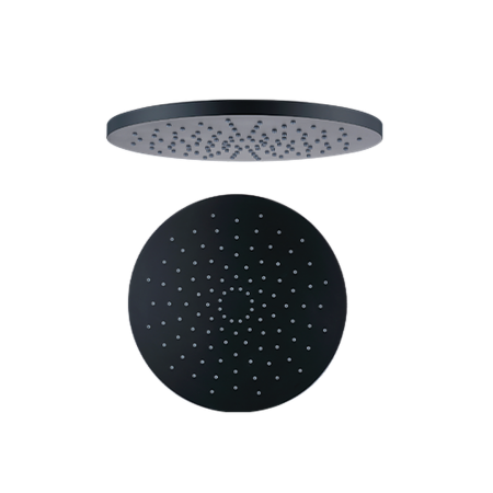Meissen Edge Miela MMSRR1B 245mm Round Shower Head Double Black