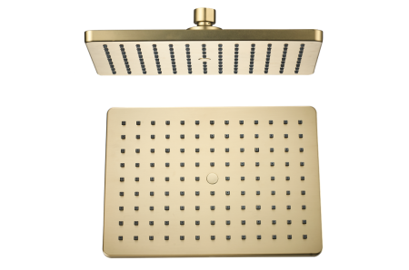 Meissen Miela MMSRV1BR Shower Head 285x195mm Square Satin Brass