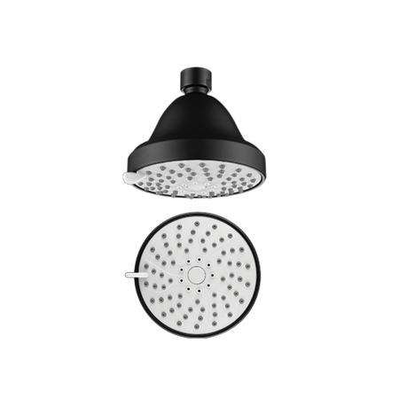 Meissen Edge Vos Shower Head 100mm 3 Function Double Black MVSRR3B