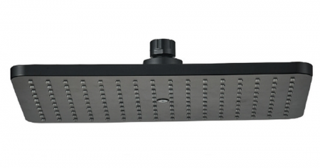Meissen Edge Miela Shower Head 1 Function 285mm Double Black MMSRV1B