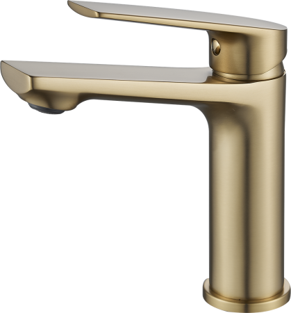 Meissen Vita SL220VIMBR Basin Mixer Single Lever Medium Satin Brass