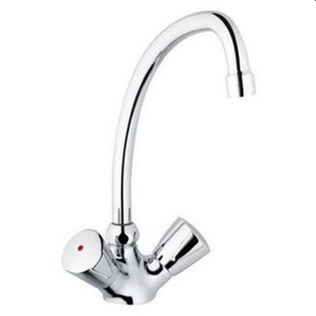 Schulte Classic Line-2 Z031917-05010 - Chrome 1-Hole Geyser Sink Mixer