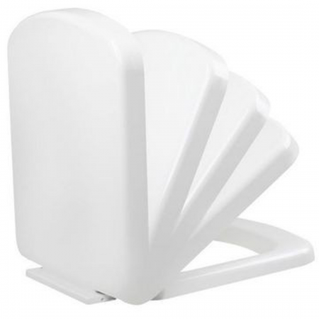 Wirquin 29998024 Square White Soft Close Toilet Seat & Cover