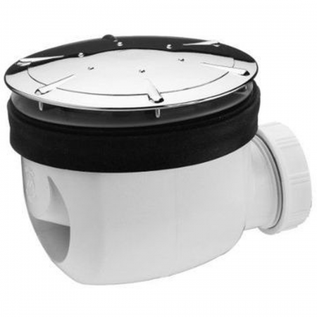 Wirquin 34040001 Twisto Shower Waste Round Metallic Dome D90mm