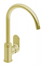 LQR Solace 1325BCGD Champagne Gold BR High Rise Kitchen Mixer