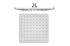 Meissen Edge Miela Shower Head 254mm Square Chrome MMSRS1