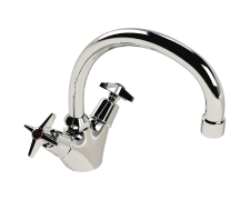 Cobra Star 296/NV Chrome 1-Hole Sink Mixer Med Pattern