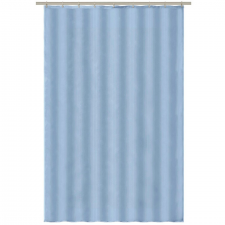 Shower Curtain Drip-dry Sky Blue with Hooks