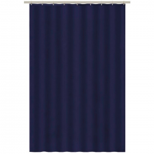 Shower Curtain Drip-dry Navy Blue with Hooks