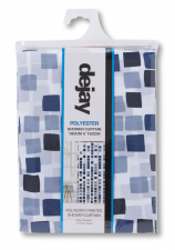 Shower Curtain Polyester Mosaics with Hooks