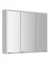Jokey Batu 80 3-Door Mirror Cabinet MDF with LED Strips 80x70cm White