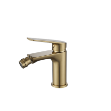 Meissen Vita SL240VIBR Bidet Mixer Single Lever Satin Brass