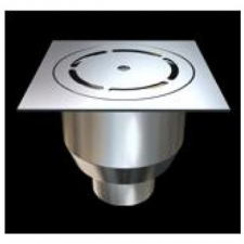 HB 200 VNW Vertical 100mm S/S FL/Drain Round Top