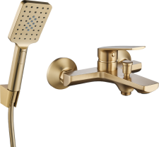 Meissen Vita SL120VIWBR Bath/Shower Mixer Exp Single Lever Satin Brass
