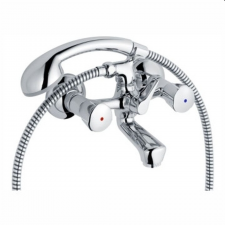 Schulte Classic Line-2 Z025039-05010  Exposed Walltype Bath Mixer w HS