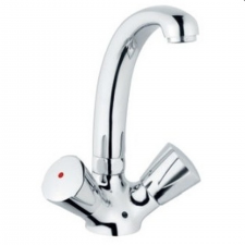 Schulte Classic Line-2 Z021035-05010 - 1-Hole Pop-Up Basin Mixer